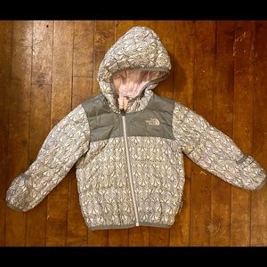 Pink lightweight northface puffer jacket coat 2T